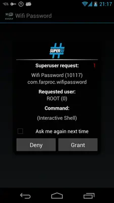 Wifi Password(ROOT) android App screenshot 0